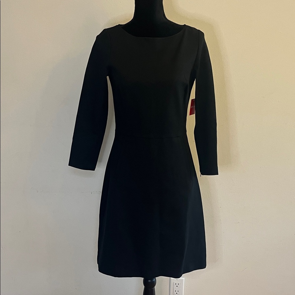 SPANX Classic Black 3/4 Length Sleeve Dress with Kangaroo pocket